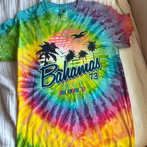From the Bahamas worn only once or twice. Size small. Tie dye colors.